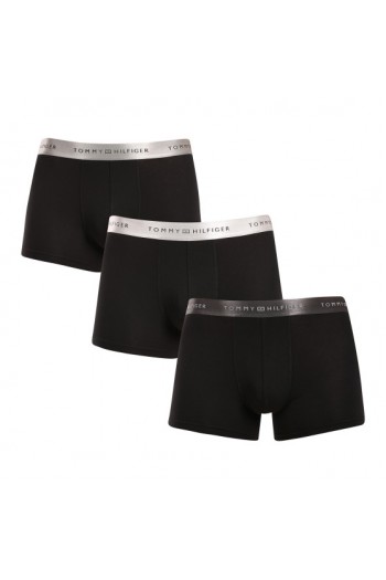 Tommy Hilfiger 3p METALLIC LOGO TRUNKS GIFT SET UM0UM03411-0UH, Σετ 3 Μπόξερ με μεταλλιζέ λογότυπο σε συσκευασία Δώρου